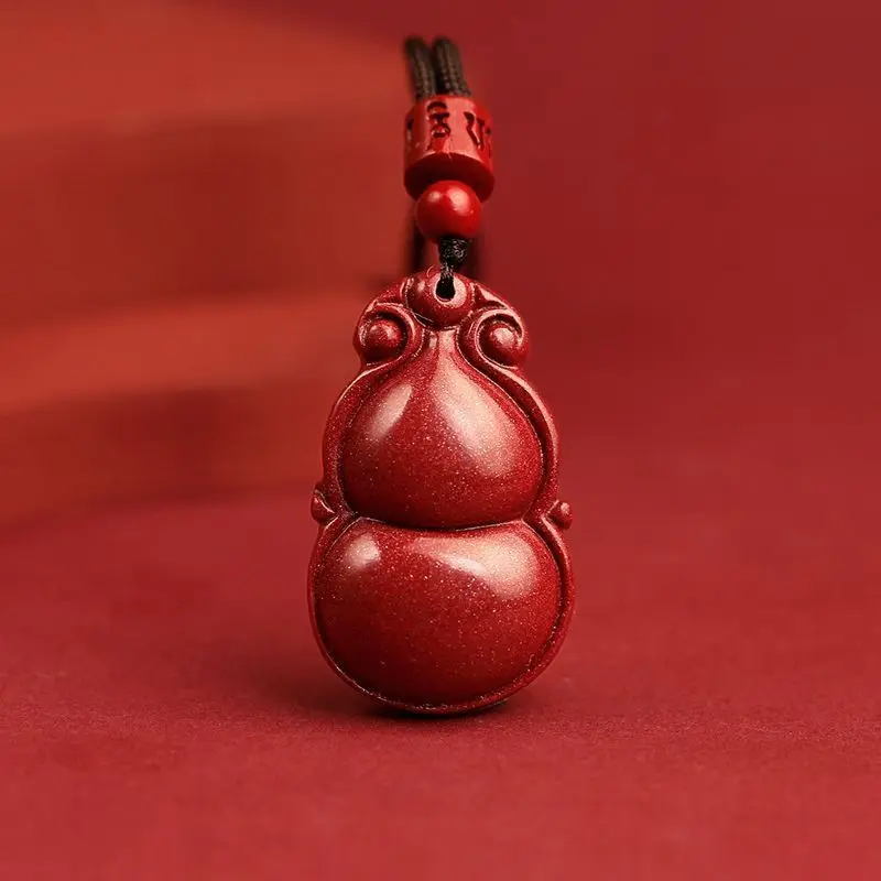 

Подвеска из натуральной необработанной минеральной киновариной тыквы, модные универсальные украшения в этническом стиле