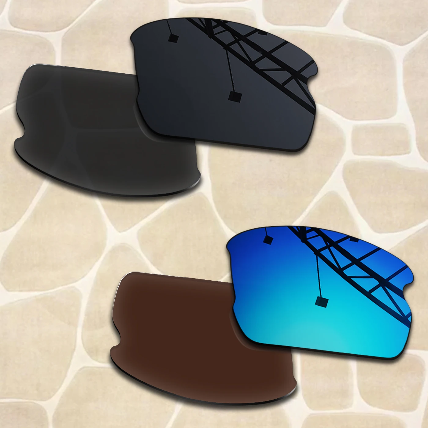 

1.5MM POLARIZED Replacement lenses for Oakley Flak 2.0 OO9295 59mm, Anti-Scratch & Impact Resistant