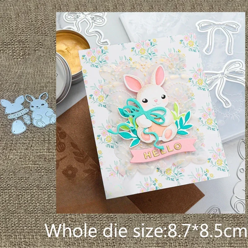 

New Design Craft Metal stencil mold Cutting Die RABBIT decoration scrapbook die cut Album Paper Card Craft Embossing