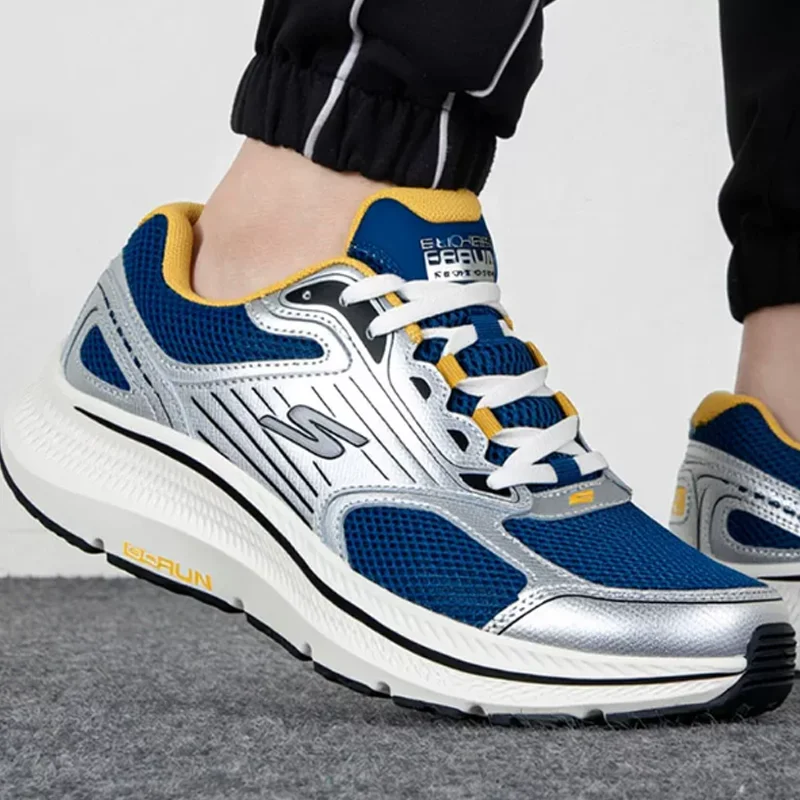 Skechers official men's casual jogging shoes New style in summer 2026 shock-absorbing breathable mesh running shoes220884- NVYL