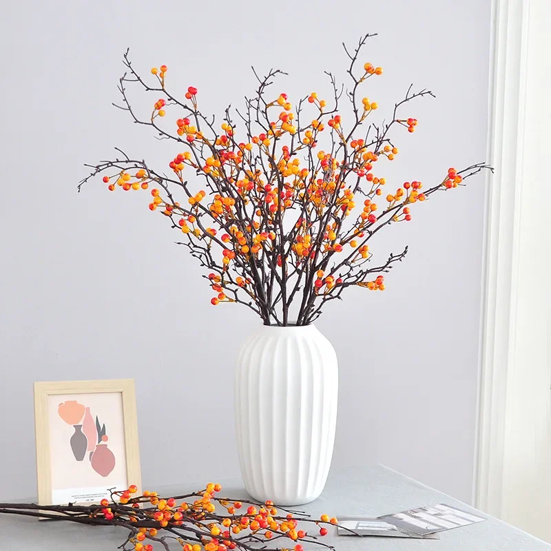 85 cm künstliche Stechpalme, Heimdekoration, roter Beerenzweig, Wohnzimmer, Heimverlagerung, Neujahrsfeier, Dekoration