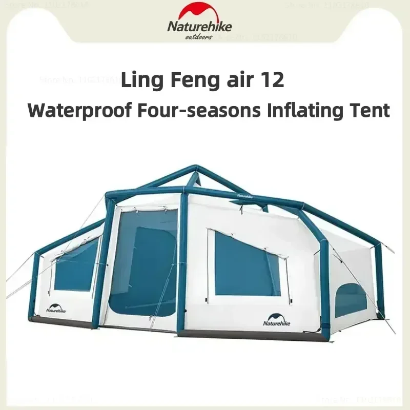 

Naturehike Air 12.0 Lightweight Inflatable Tent 3-4 Person Camping Tent New Outdoor Travel Portable Waterproof Tent With Pump