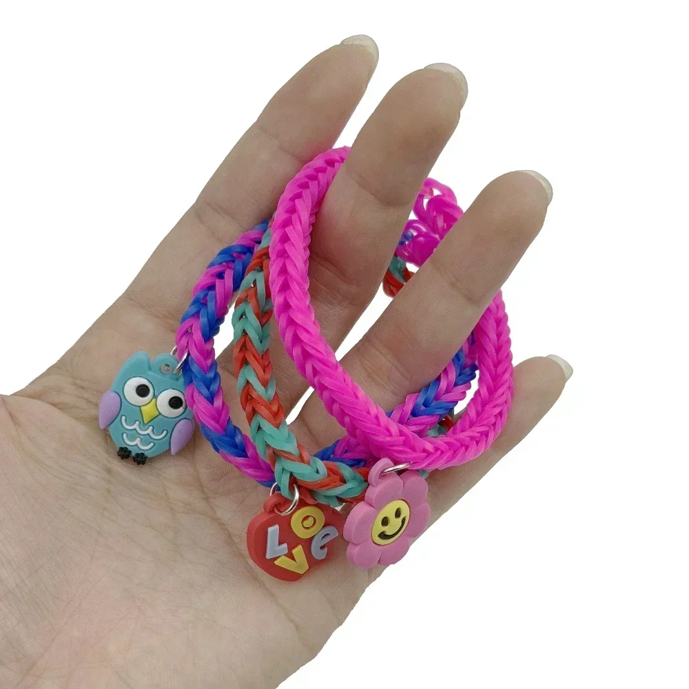 600 ชิ้นยาง Band LOOM สาว DIY ของเล่นทําด้วยมือสร้อยข้อมือยาง Band Rainbow, ชุดหัตถกรรมสําหรับเด็ก на