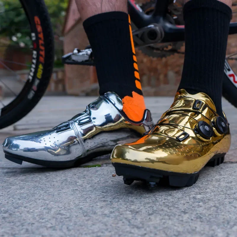 Gold Silver Men MTB Cycling Sport Shoes New Cool Women Dirt Road Mountain Bicycle Sneakers Top Quality Bike Shoes - Image 6