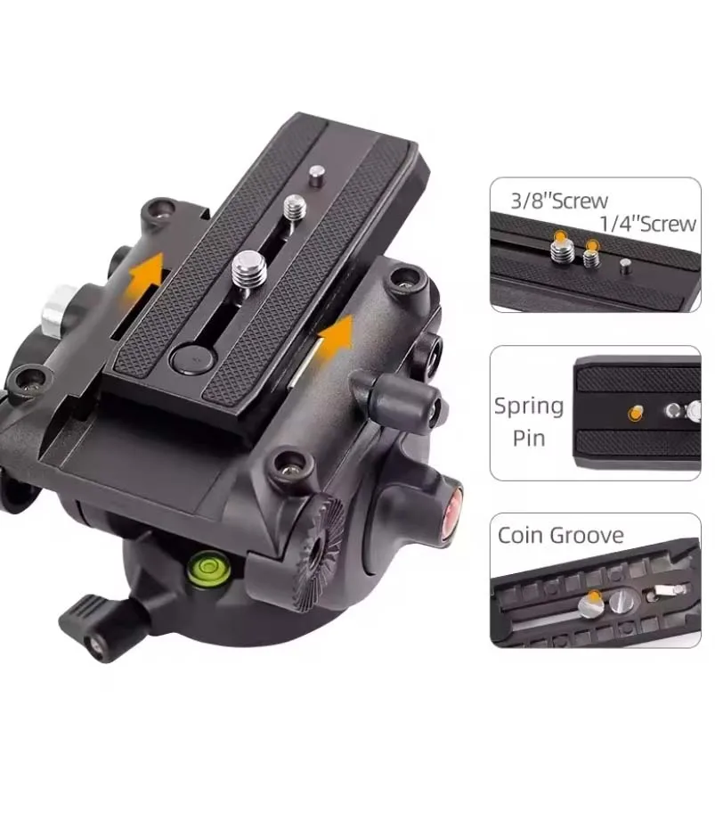 PyroGraphy 75mm Bowl Fluid Head - DSLR/미러리스 카메라 및 캠코더용 헤비듀티 파노라마 삼각대 헤드