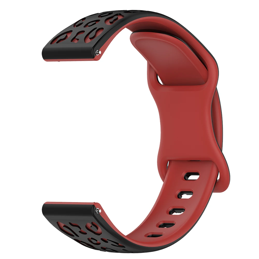

20mm 22mm Leopard Print Strap for Galaxy Watch 7 6 5 4 40mm 44mm Classic/Active/Gear S3 Frontier Skin-friendly Silicone Band