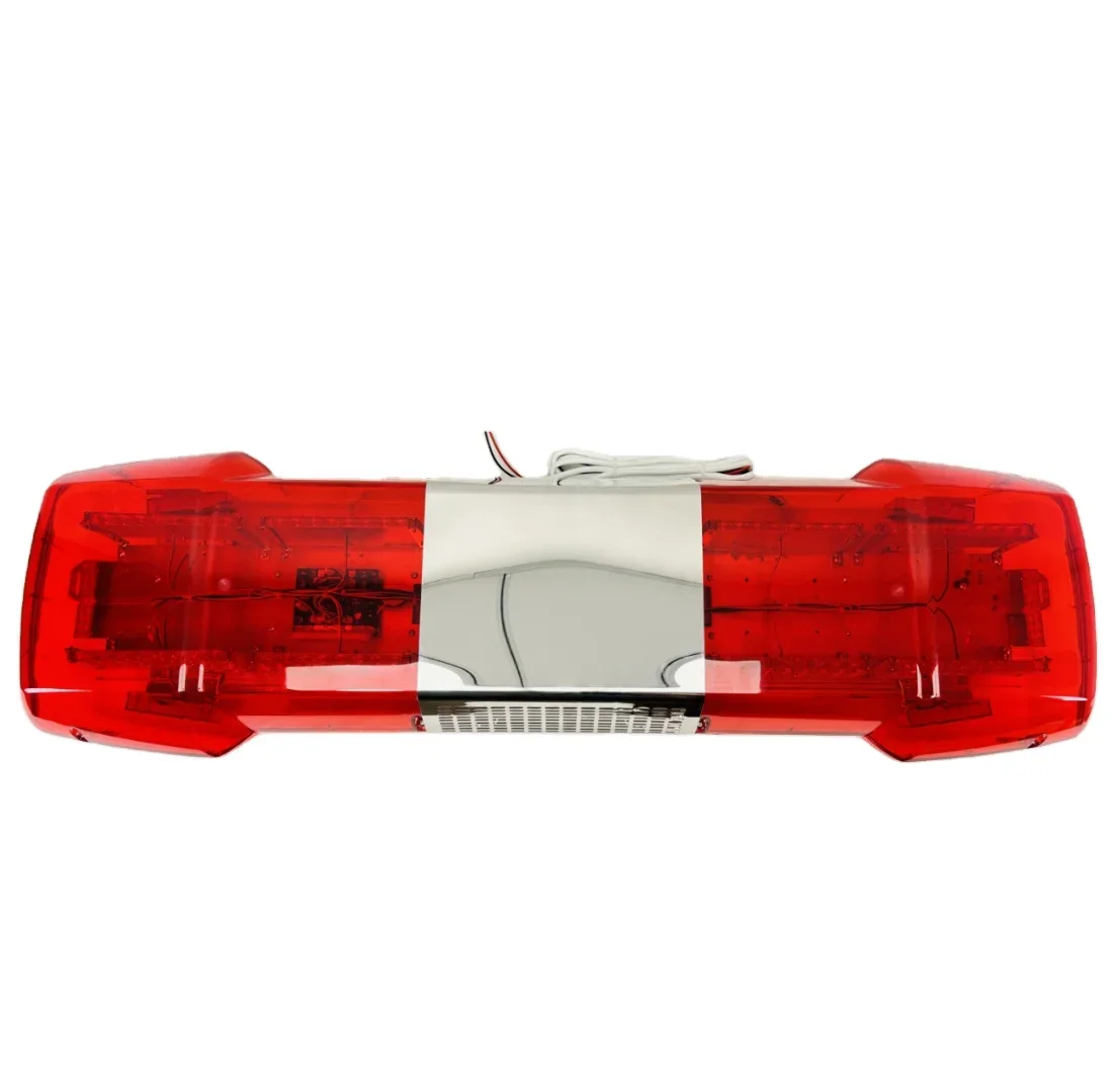 Red emergency light bar 47 inch led fire truck warning light traffic safety super bright led lights bar siren speaker for car