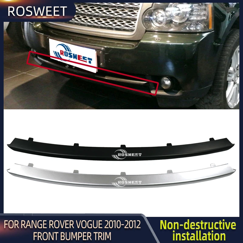 

Front Bumper Trim For Land Rover Range Rover Vogue 2010 2011 2012 Car Trailer Cover Lower Guard Plate Strip Auto Accessories