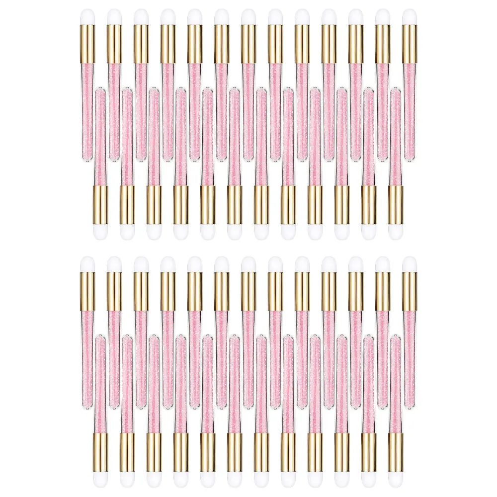 

Wholesale 30/50pcs Glitter Handle Eyelash Cleaning Brushes Lash Shampoo Brush Nose Pore Cleansing Makeup Tools