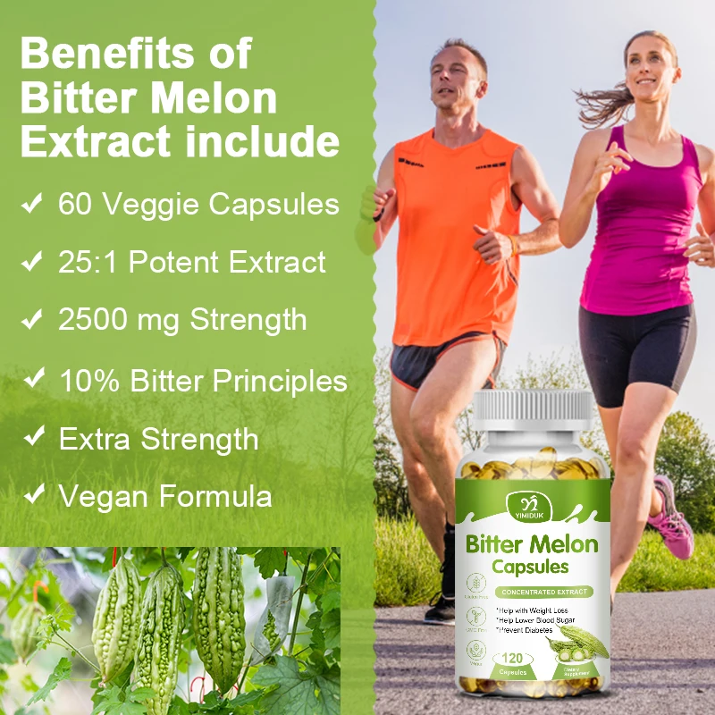 Natural Bitter Melon Extract Capsule Weight Management Herbal Supplement Vitamins