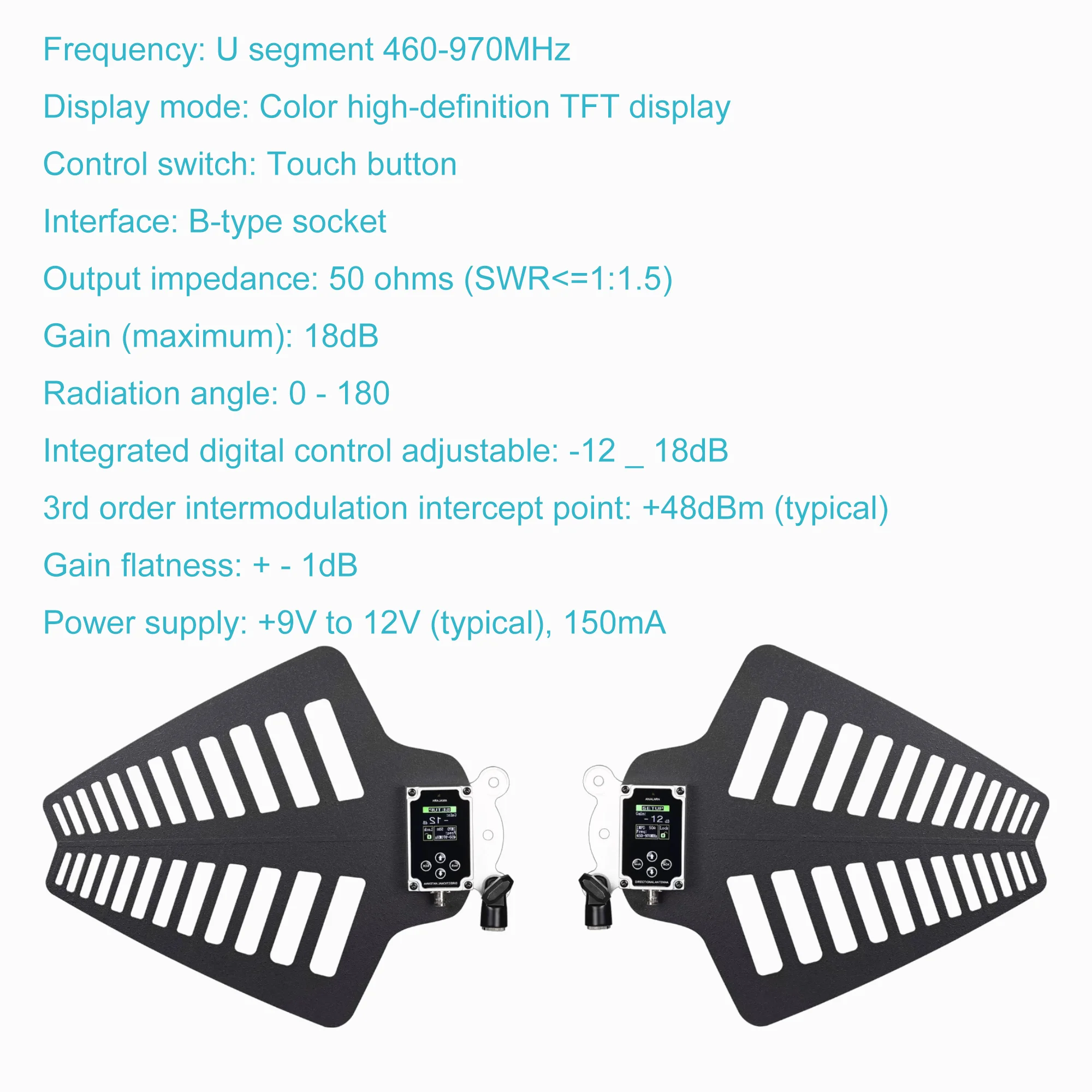 SenMicre UA90+P6000 18CH Professional Microphone Antenna Distribution System Active Antenna UHF Directional Mic Signal Amplifier