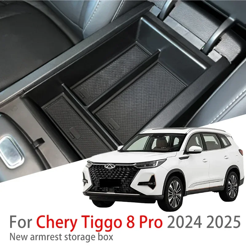 Auto Parts Suitable For Chery Tiggo 8 Pro 2024 2025 Car Center Console Armrest Storage Box Multifunctional Interior Accessories