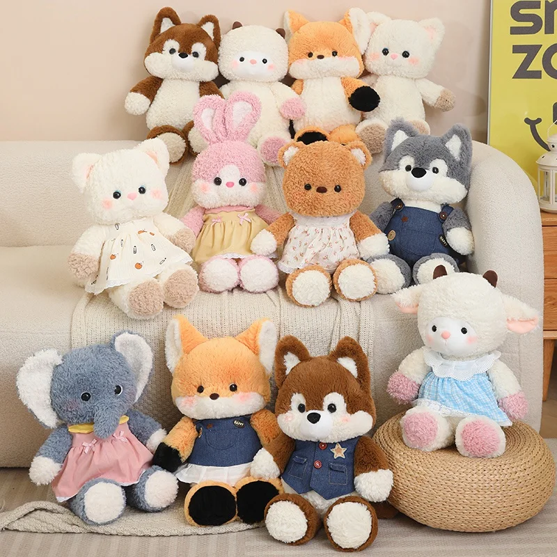 

50cm Sheep Elephant Rabbit Plush Toys Lovely Cartoon Animals Stuffed Dolls Holiday Gift Home Decor Sofa Plush Toy Pillows