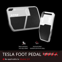 For Tesla Model 3 Foot Pedal Model Y 2023 Brake Pedal Cover Aluminum Alloy Accelerator Rest Pedals Car Accessories Styling