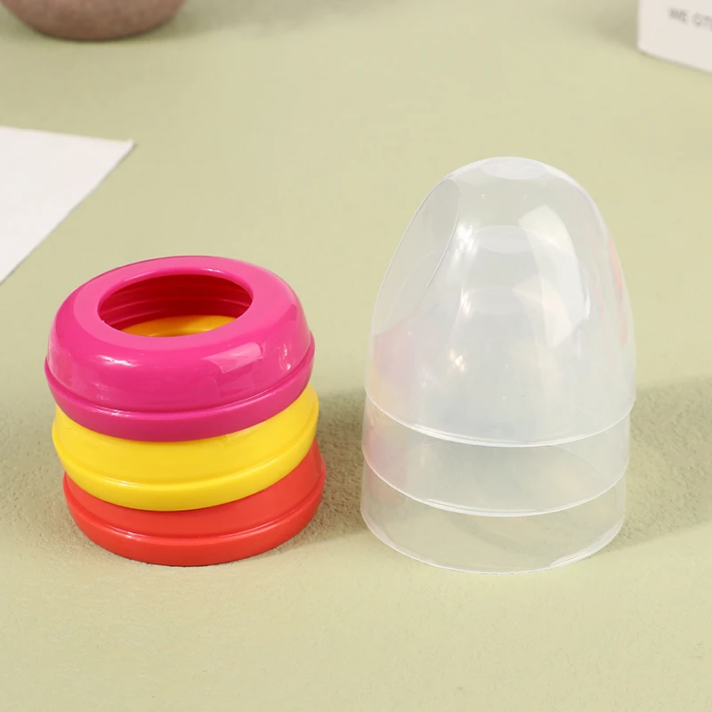 Baby Bottle Cap And Ring Suitable For Wide-bore Milk Bottles Compatible With Pigeon Bottle Baby Feeding Accessories