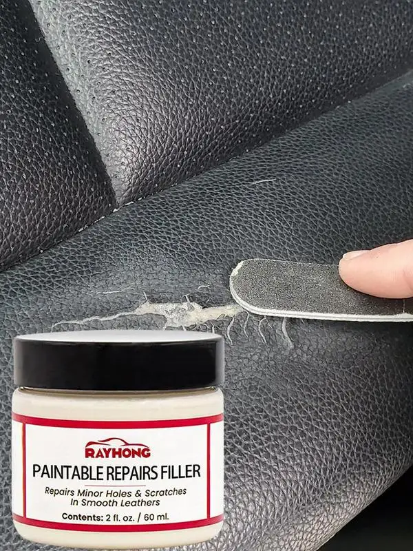 Leather restoring paste 60ml Natural Leather Filler Repair Compound Leather Restoration Cream For Tears Crack Burns Holes Filler