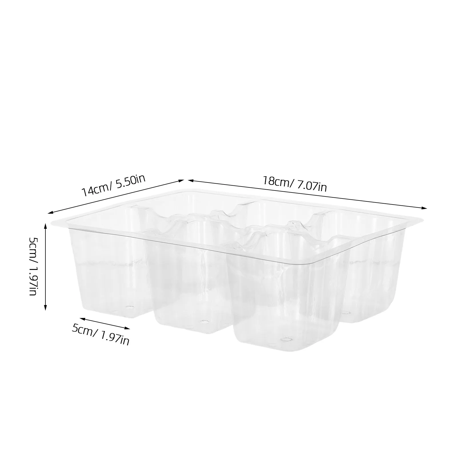 30Pcs Seedling Tray Transparent Plastic Germination Cups Drainage Holes Reusable Seed Starter Trays Indoor Flower Vegetable