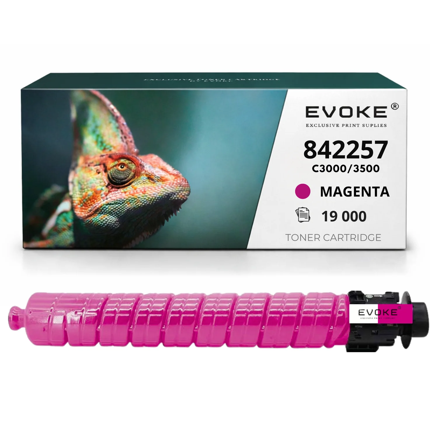 Evoke Compatibele Toner voor Ricoh C3000/3500M C3000M C3000 C3500M C3500 842257 Magenta 19000 Pagina's Im C3000 C3500