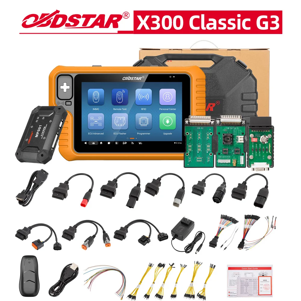 OBDSTAR X300 Classic G3 Key Programmer for Car/ HD/ E-Car/ Motorcycles/ Jet Ski with Key Sim Or Motorcycle Kits 2 Years Update