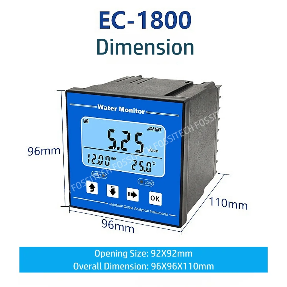 4-20mA PH Meter TDS Meter Factory Direct RS-485 TDS Meter EC-1800 Conductivity Meter Large Range Conductivity Test Controller
