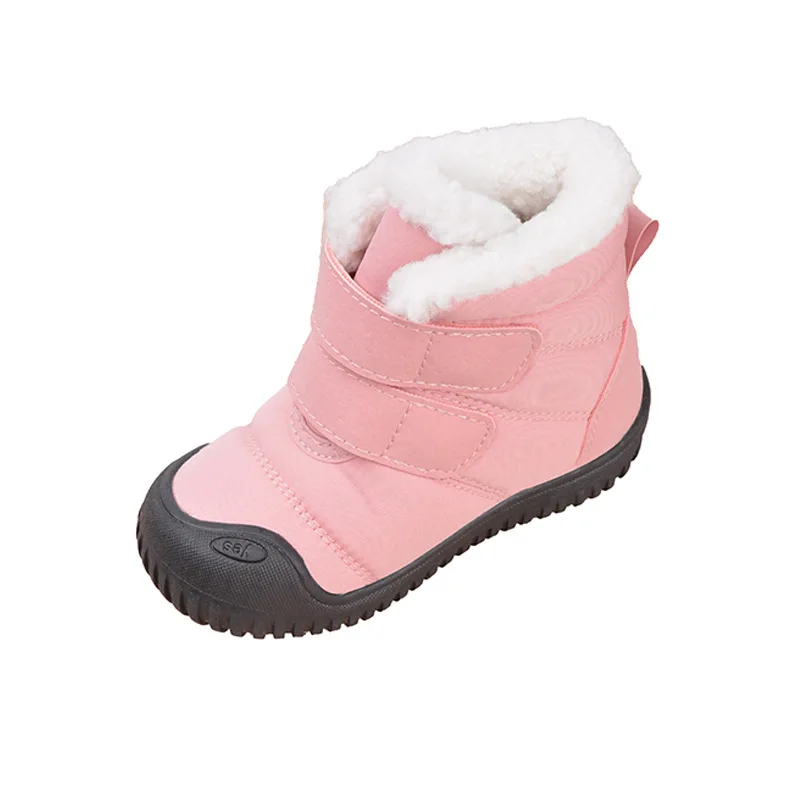 Baby Snow Boots Winter Children Soft Anti-kick High Top Boots Boys Girls Quality Pigskin Hook Design Winter Boots