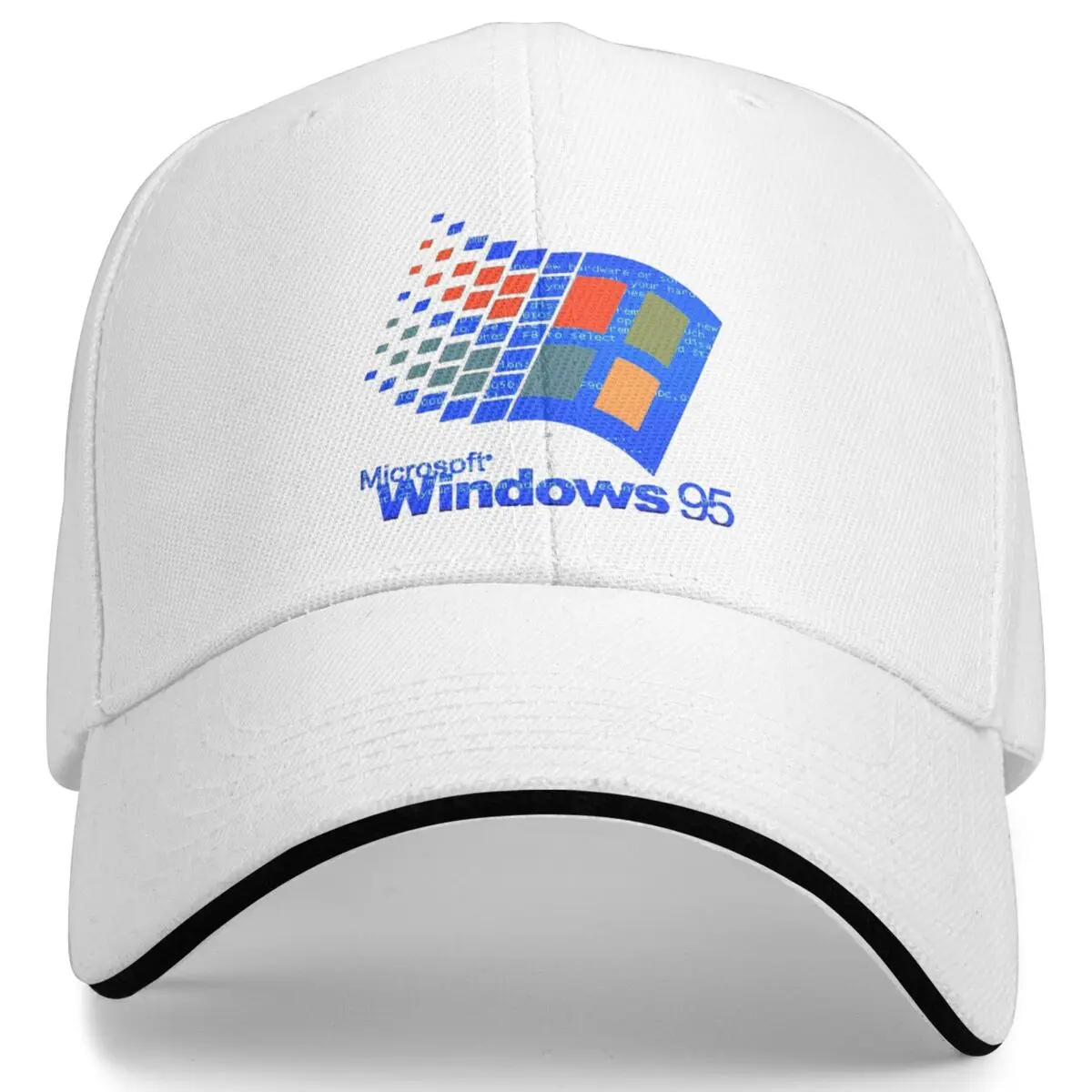 Windows95 Casual Baseball Cap Blue Screen of Death Tennis Skate Trucker Hat Spring Sun Visor Couple Women y2k Cute Baseball Caps