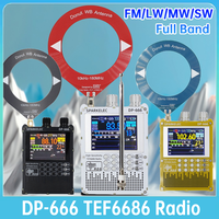 DP-666 TEF6686 Radio High Sensitivity Full Band Radio FM AM Short Wave Radio with LCD Display DSP Receiver Portable Radio