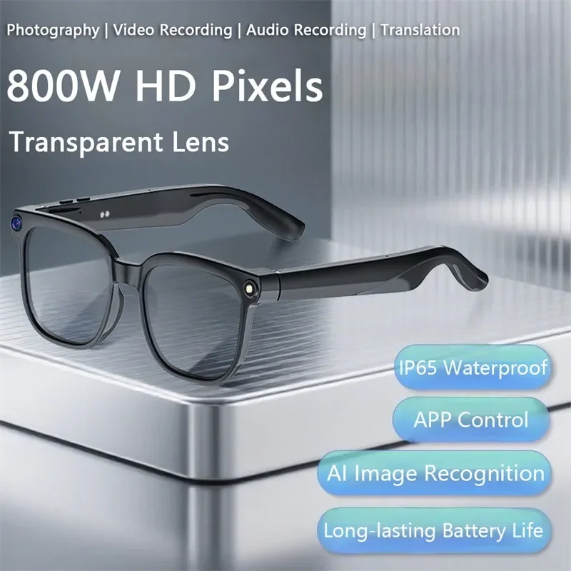 

8K HD Photochromic AI Smart Glasses, Bluetooth Call, Voice Assistant, Music & Real‑Time Translation