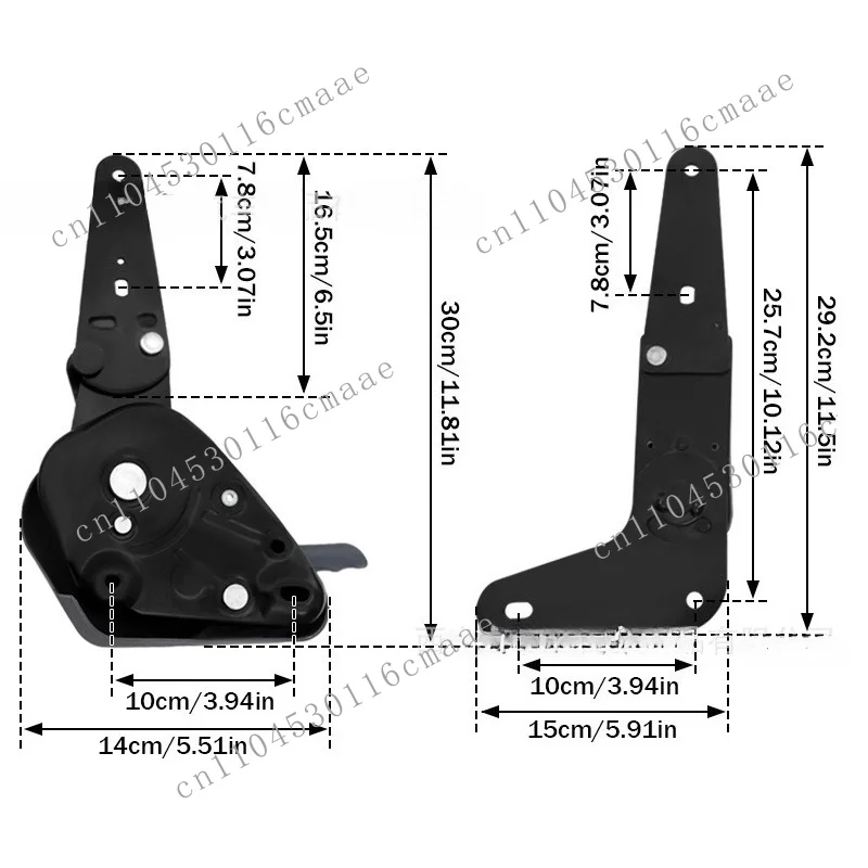 Auto parts seat angle adjuster folds 0 degrees to 180 degrees, and the middle row is adjusted by two people