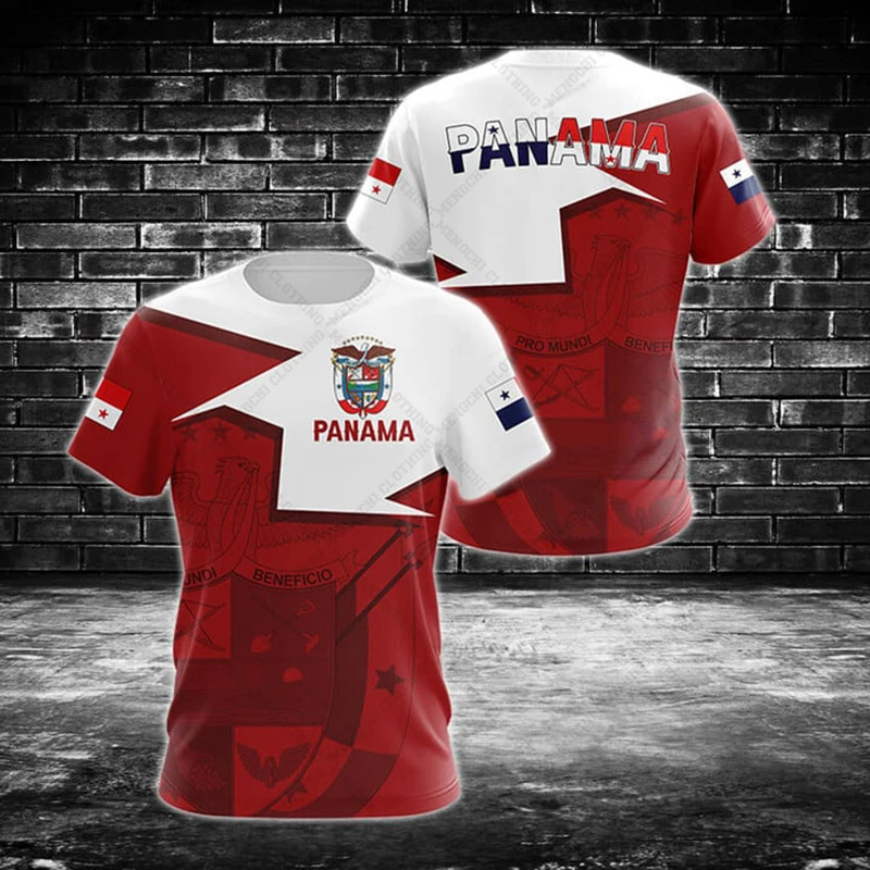 Panama Emblem Custom Name Unisex T-shirts Loose Oversized Pullover Tops Summer Sportswear Casual Tees For Men Women And Kids