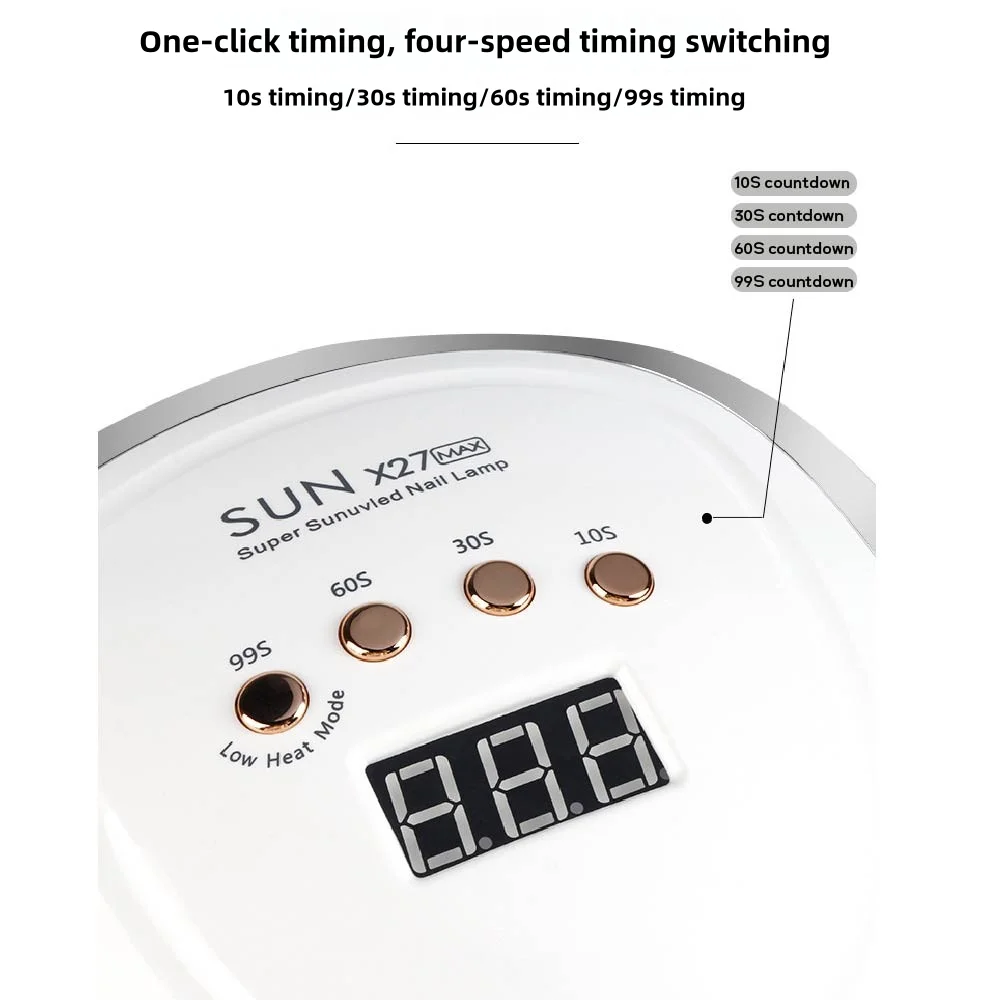 SUN X27 MAX lampe UV professionnelle pour Nail Art avec 81 LED 4 réglages de minuterie capteur automatique Gel vernis à ongles durcissement lampe pour Nail Art