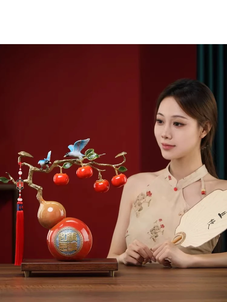 Persimmon Ruyi gourd ornament persimmon home decoration moving house new home gift 3