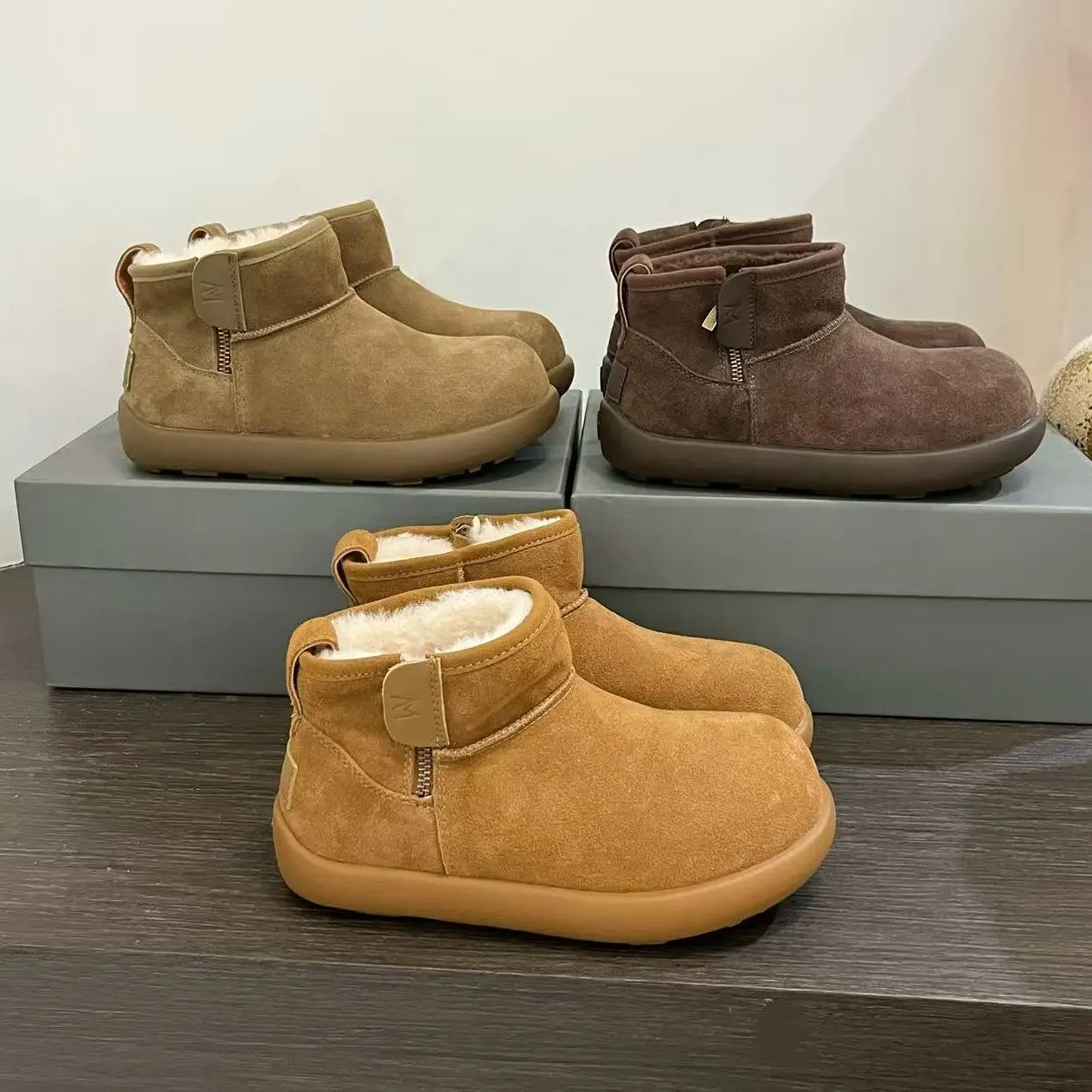 

Flat Platform Snow Ankle Boots Women Suede Flats Warm Shoes Woman 2025 Trend Winter Cozy Sneakers Brand Motorcycle Botas De Muje