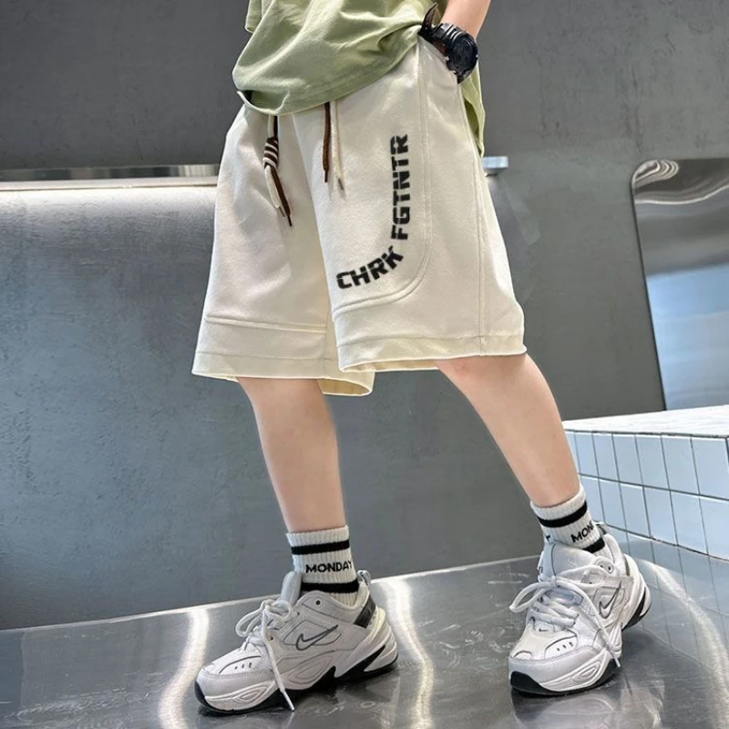 Boys Summer Casual Sports Shorts Five-point Pants for Kids Teenagers 8-12 Years Old