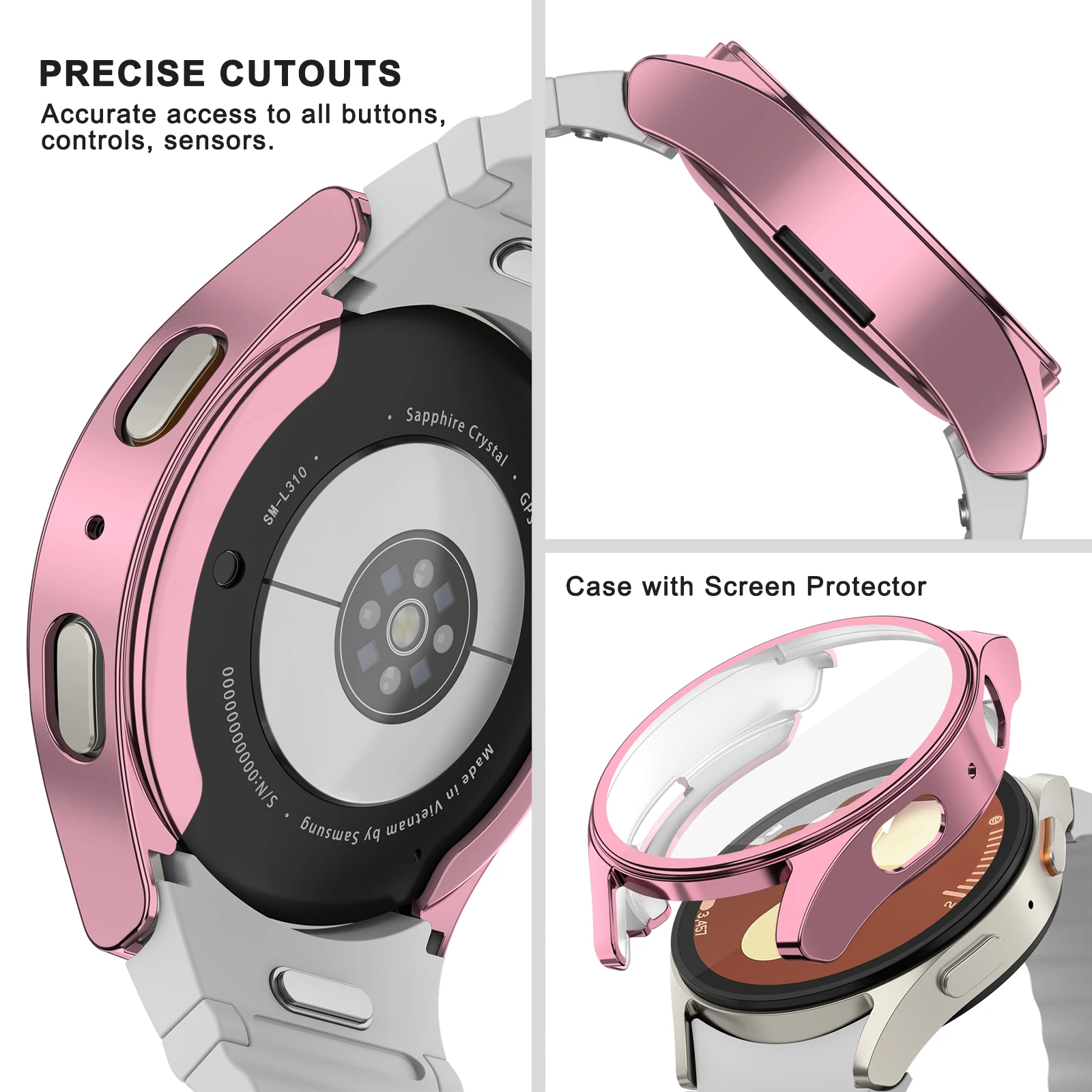 Чехол из ТПУ для часов Samsung Galaxy Watch 7, 40 мм, 44 мм, защитная пленка для экрана, жесткий защитный чехол, бампер для Galaxy Watch 7, 40 мм, 44 мм