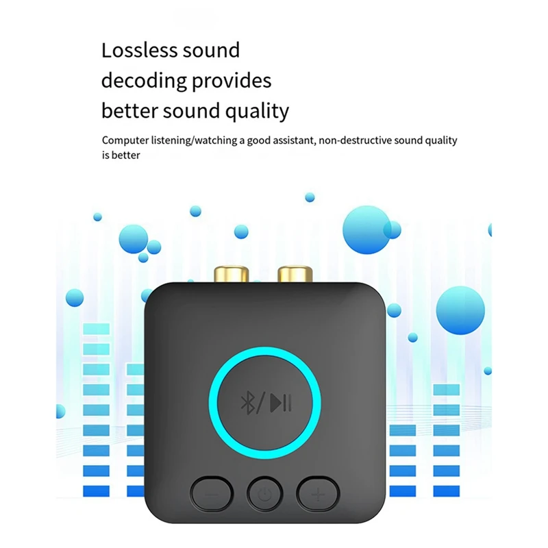 Receptor Qualcomm Bluetooth 5,1 a Aux/Rca, amplificador de Audio antiguo, reproductor de Audio inalámbrico, calidad de sonido sin pérdidas, fácil de usar