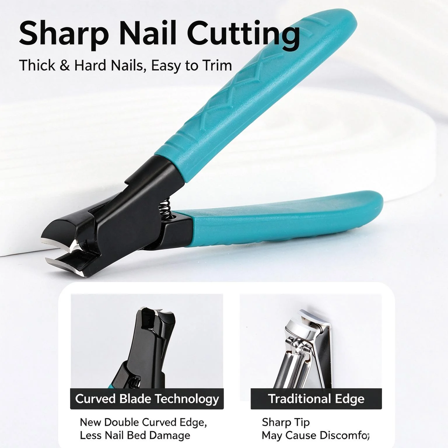 Large Size Stainless Steel Nail Clipper - Professional Toenails Trimmer Thick Hard & Durable Nail File for Household Use 3