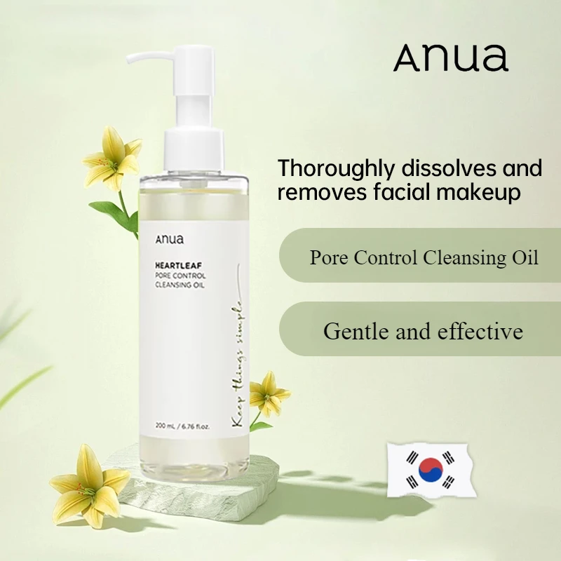 Anua Skin Care Set Heartleaf Face Wash Cleaner Foam Deep Cleaning Pore Control Makeup Cleansing Oil Korean Original Skincare Set