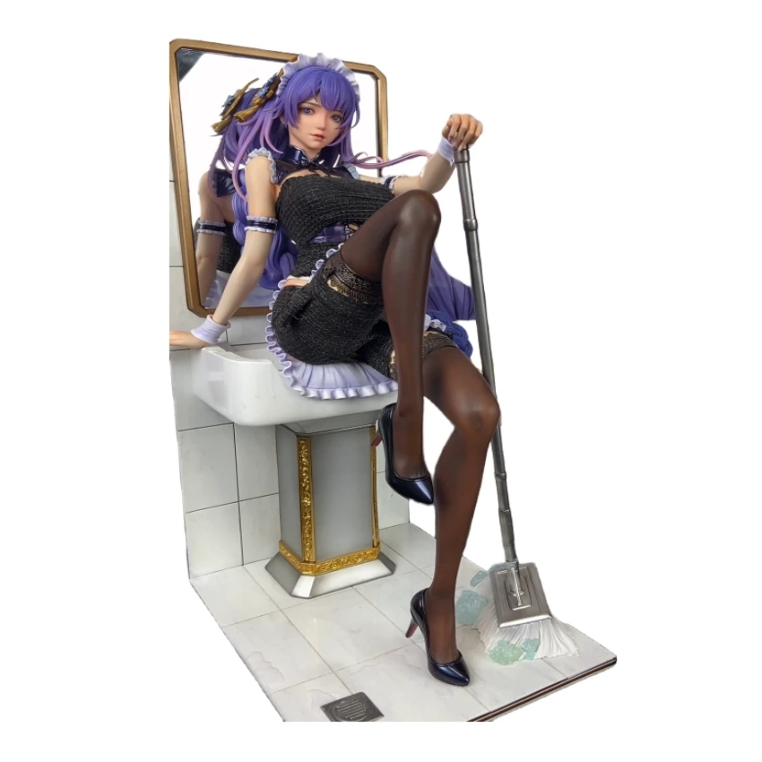 33CM Genshin impact Raiden Shogun Bath towel Ver girl Figure PVC toy Game Statue Adult Collection Anime Action Model Doll Gift