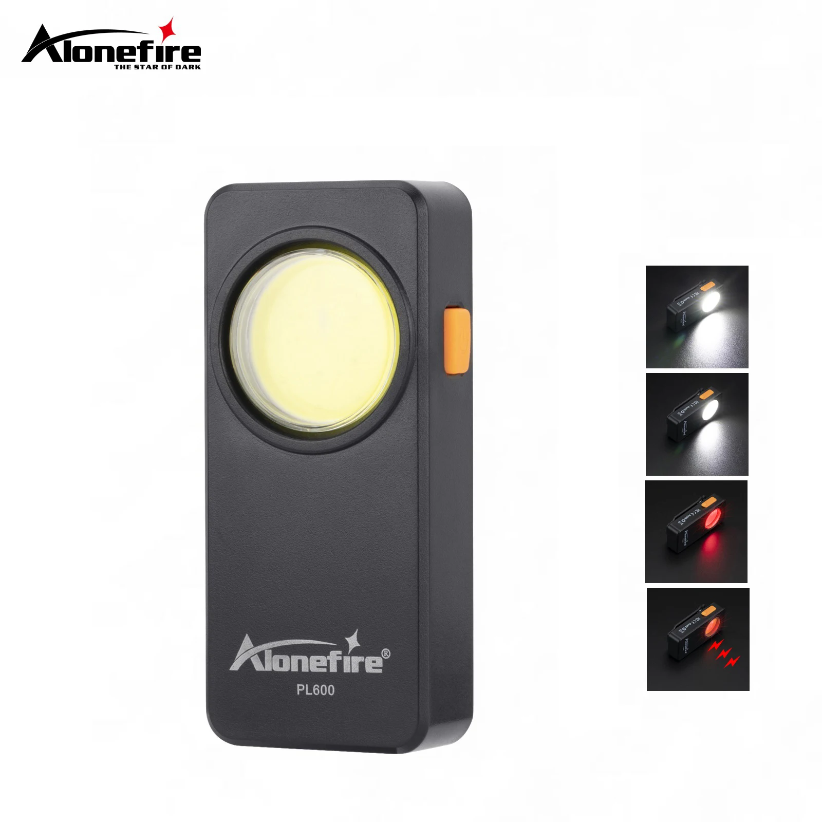 Alonefire PL600 USB Rechargeable Portable Emergency Light Walking Sports Running Outdoor Hiking Nurse Work Camping Warning Lamp