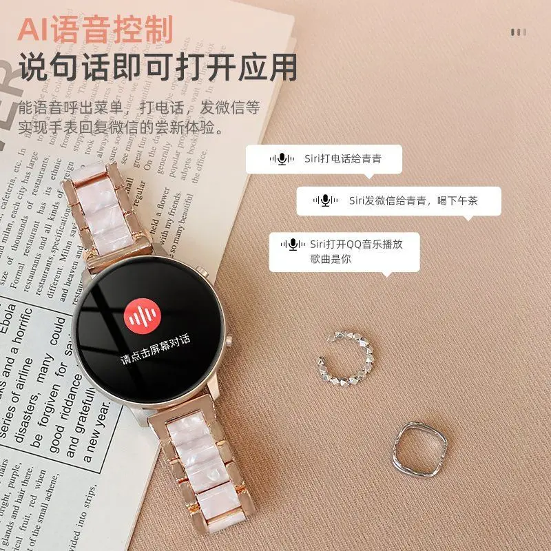 2025 جديد الهاتف المحمول ساعة ذكية المرأة بلوتوث الهاتف متعدد الرياضة سوار إلكتروني ملحق ساعة