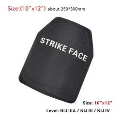 NIJ IIIA Steel Bulletproof Plate Strike Face Hard Armor, Painel à prova de balas, Anti-trauma Placa Balística para Transportadora de Placa