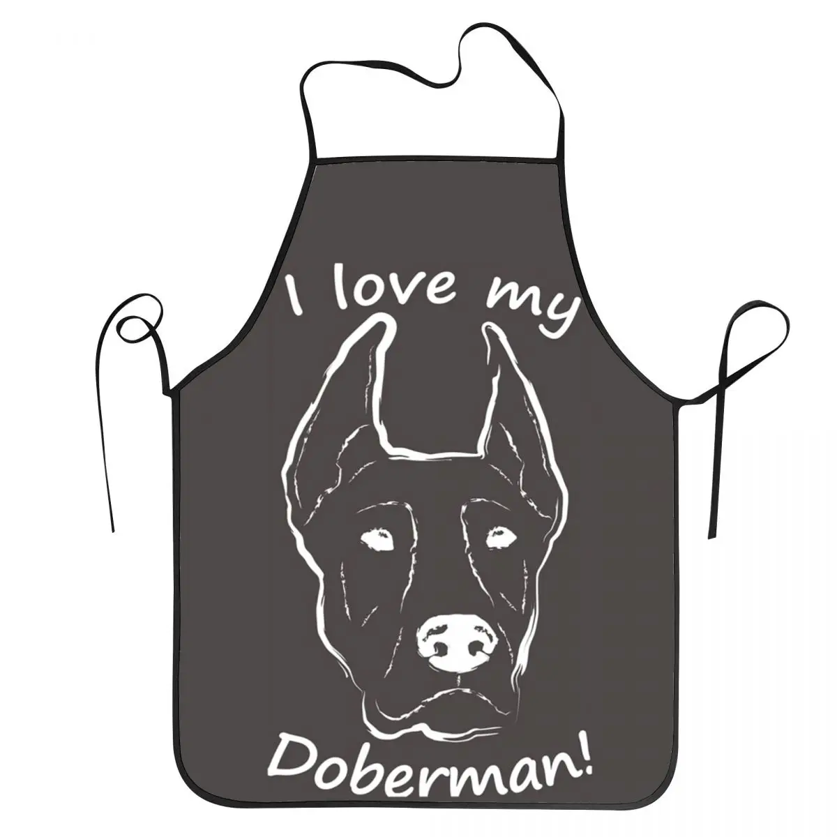 

Фартуки I Love My Doberman Minimalist Line, фартуки для шеф-повара, приготовления пищи, выпечки, нагрудник без рукавов, кухонный фартук для уборки для женщин и мужчин
