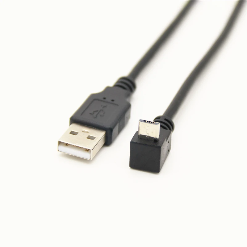 90 graus micro usb macho para usb 2.0 masculino carga de dados cabo curto para android tablet telefone, para cima para baixo ângulo microusb cabo