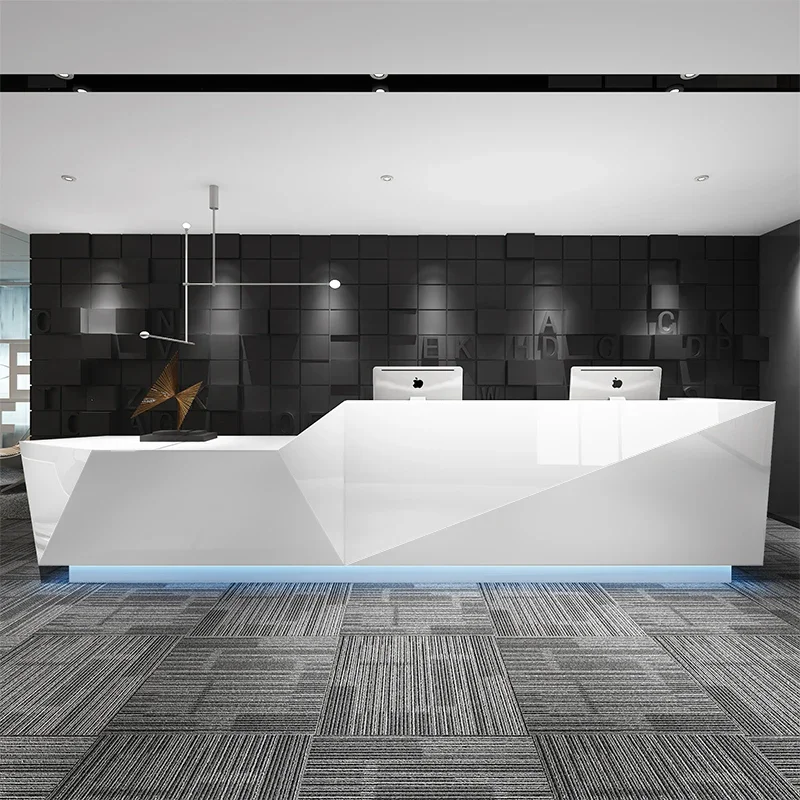Painting Company Reception Desks Training Education Institution Office Counter Hotel Bar Checkout Page Rezeption Theke Furniture