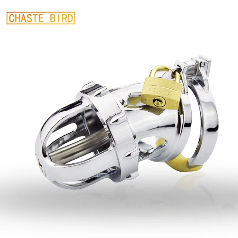 Chaste Bird Male Chastity Device with Urethra Catheter,Cock Cage,Penis Ring,Chastity Belt,Men\'s Virginity Lock,Cock Ring,A199