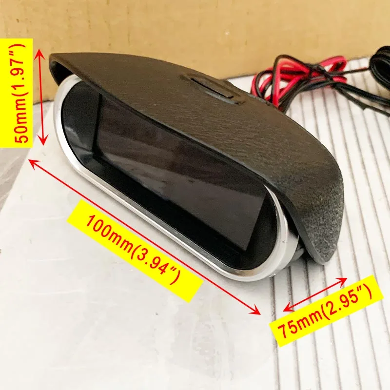 2-in-1 LCD Wassertemperatur- und Spannungsmesser für Auto und LKW mit 1/8NPT Sensor und Drei-Wege-Anschluss 12V/24V – Detail 2