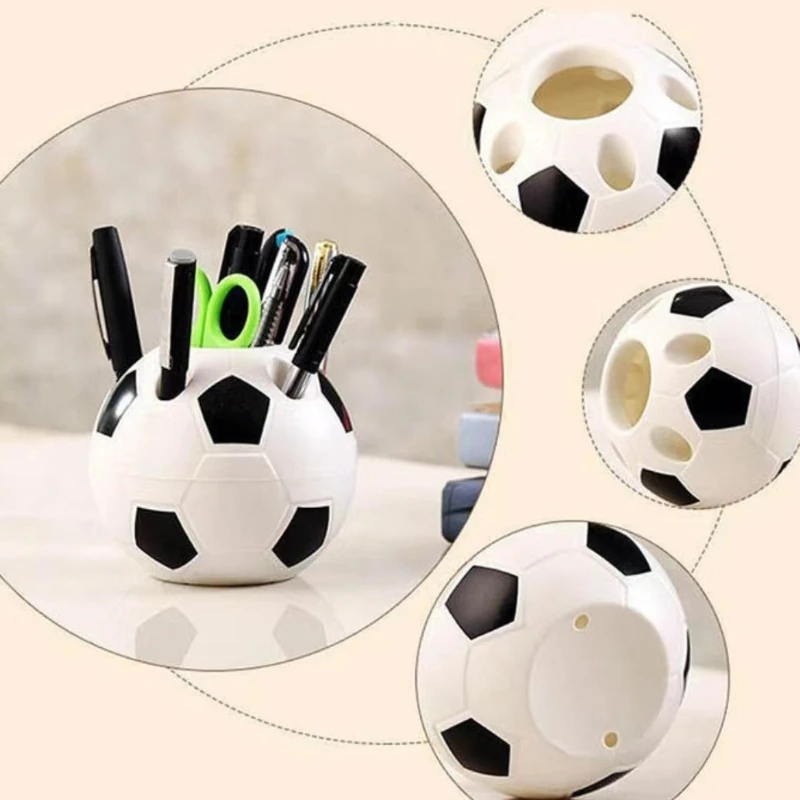 Pen Holder Football Pen Holder Multifunctional Student Pen Holder Plastic Storage Pen Holder Toothpaste Toothbrush Storage Box