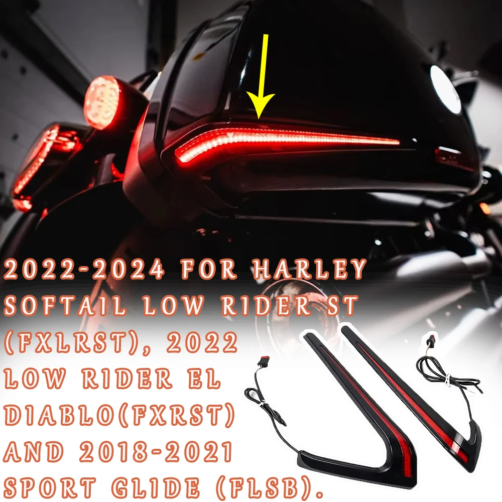 

Для Harley Soft LOW RIDER ST FXLRST El Diablo FXRST SPORT GLIDE Гладкий конусный светодиодный индикатор ходовой стоп-сигнал