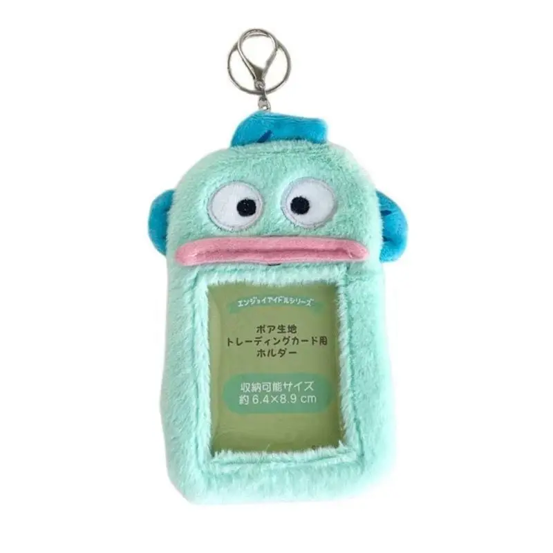 

Kawaii Hangyodon Sanrio Children Cute Cartoon Plush Rice Card Set Photo Storage Bag Pendant Key Chain Birthday Gift for Kids